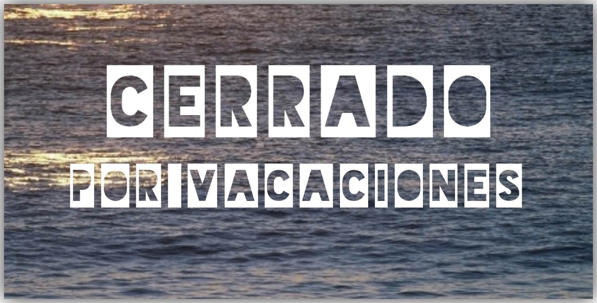 Cerrado-vacaciones