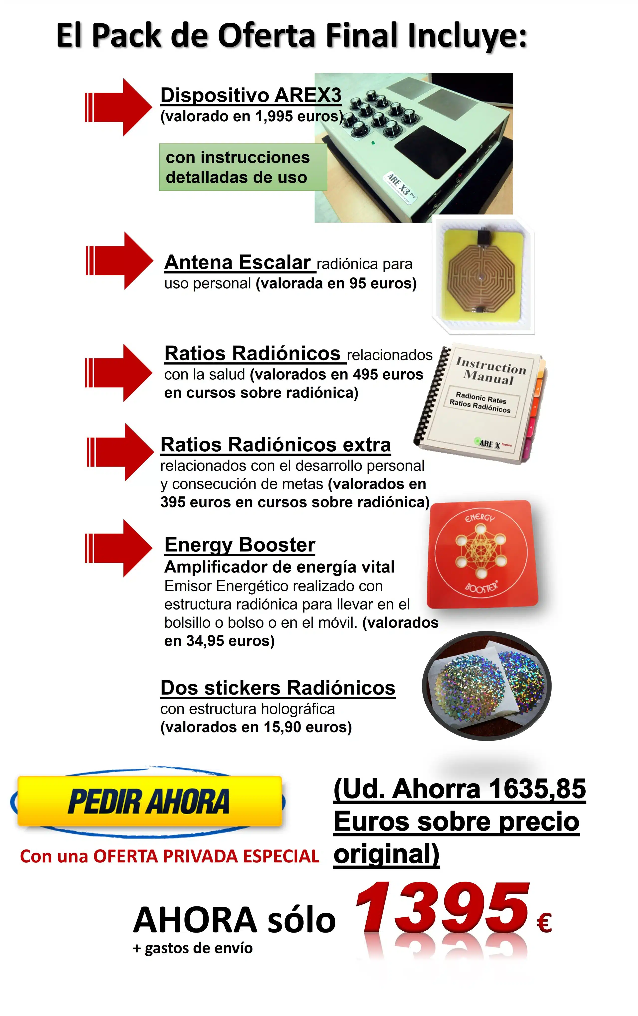 AREX3 Pro + Antena + Ratios + Energy y Sticks